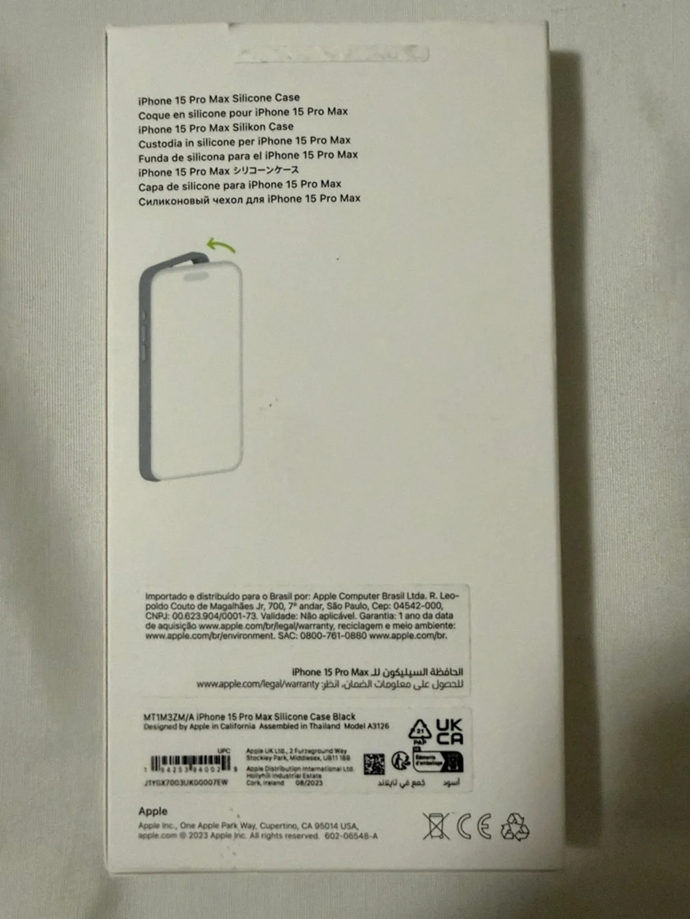 Apple Silicone Case for iPhone 15 Pro Max - Black